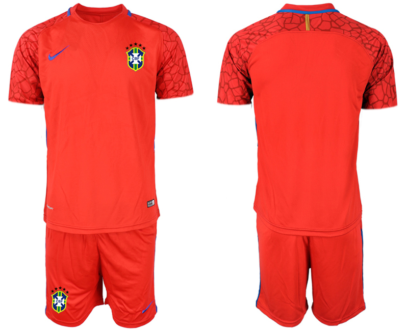 2020-21 Brazil Red Goalkeeper Soccer Jerseys