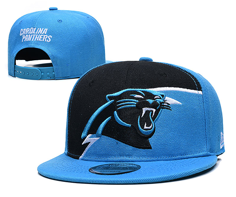 Panthers Team Logo Blue Black Adjustable Hat GS