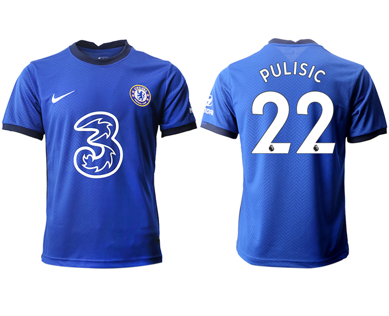 2020-21 Chelsea 22 PULISIC Home Thailand Soccer Jersey