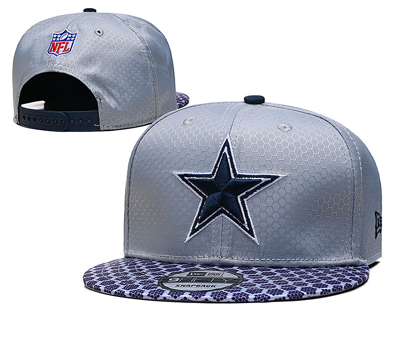 Cowboys Team Logo Gray Adjustable Hat TX