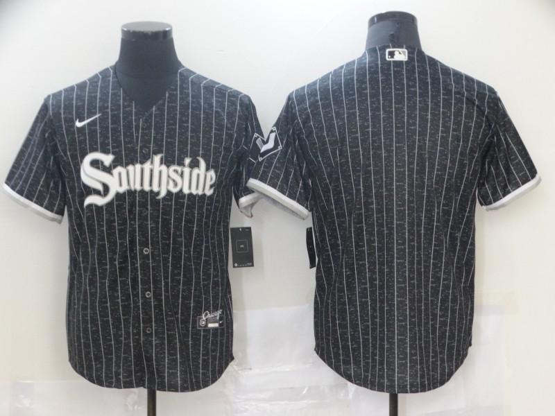 White Sox Blank Black 2021 City Connect Cool Base Jersey