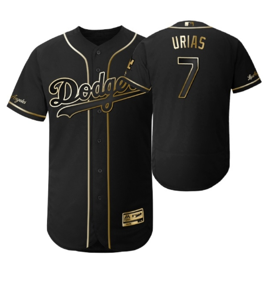 Dodgers 7 Julio Urias Black Gold 2020 Nike Flexbase Jersey