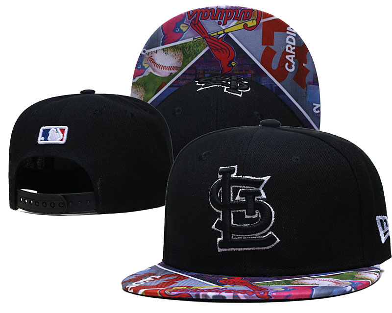 St. Louis Cardinals Team Logos Black Adjustable Hat LH