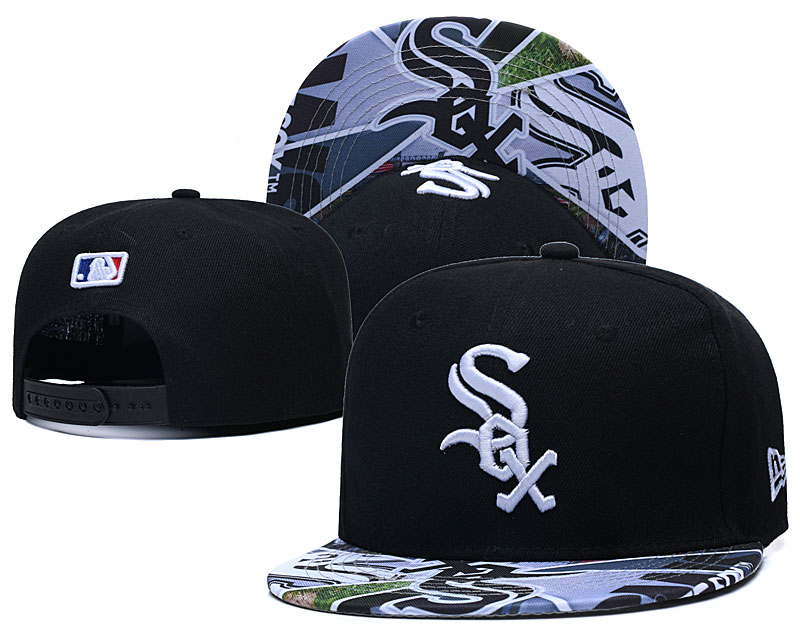 White Sox Team Logos Black Adjustable Hat LH