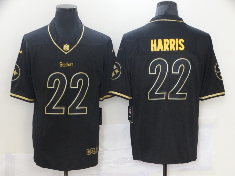 Nike Steelers 22 Najee Harris Black Gold Vapor Untouchable Limited Jersey