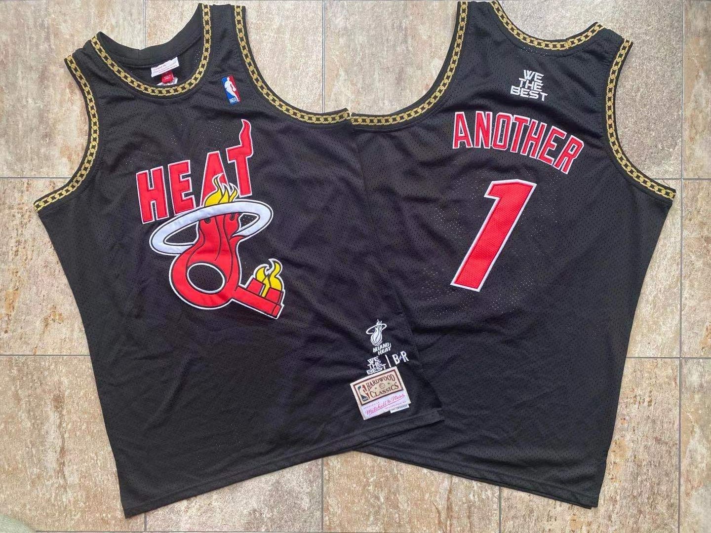 Heat 1 Another Black We the best and BR Hardwood Classics Jersey