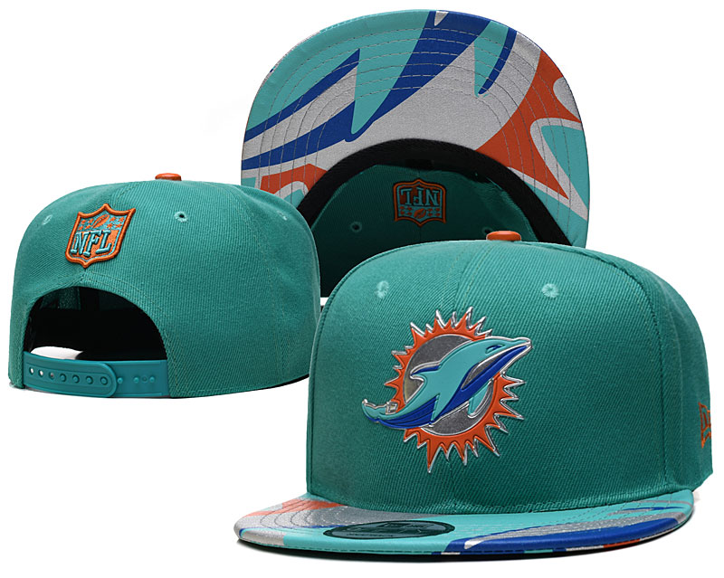Dolphins Team Logo Aque Adjustable Hat YD - Click Image to Close
