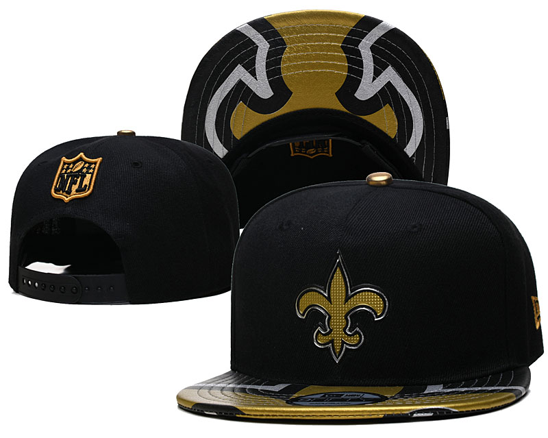 Saints Team Logo Black Adjustable Hat YD