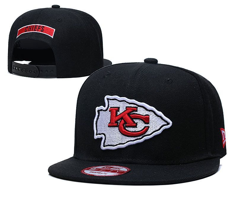 Chiefs Team Logo Black Adjustable Hat LT