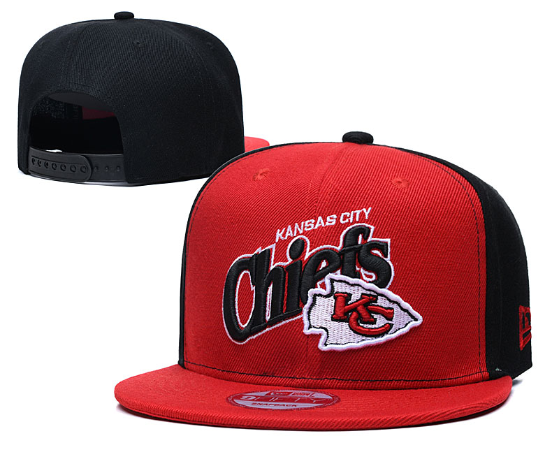 Chiefs Team Logo Red Black Adjustable Hat LT