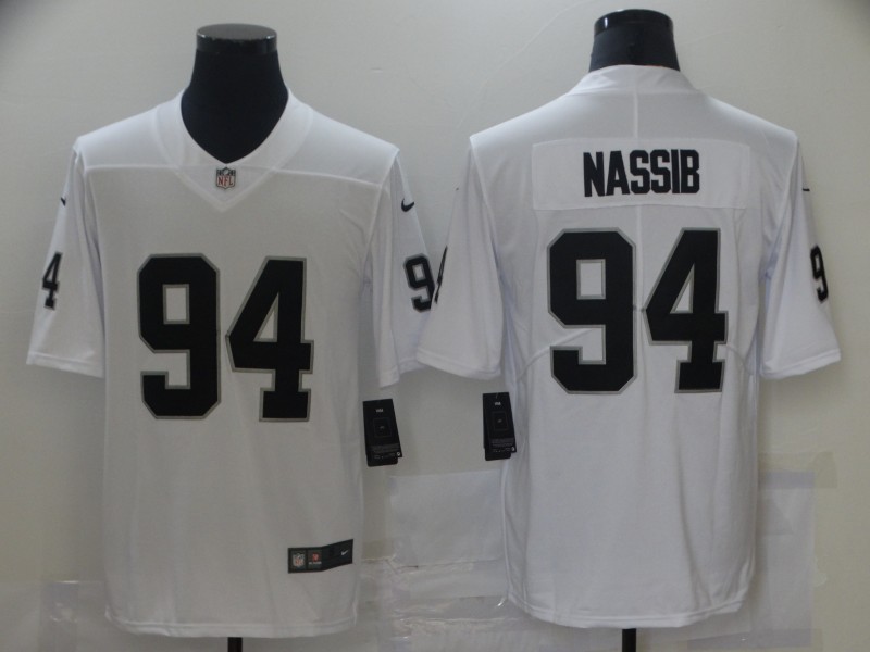 Nike Raiders 94 Carl Nassib White Vapor Untouchable Limited Jersey - Click Image to Close