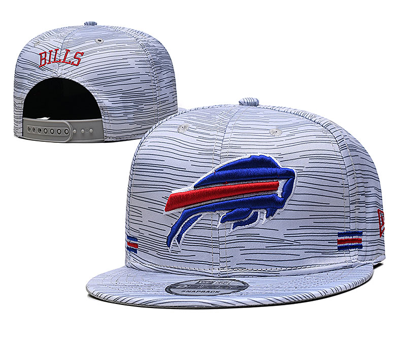 Bills Team Logo New Era Gray 2020 NFL Sideline Adjustable Hat TX