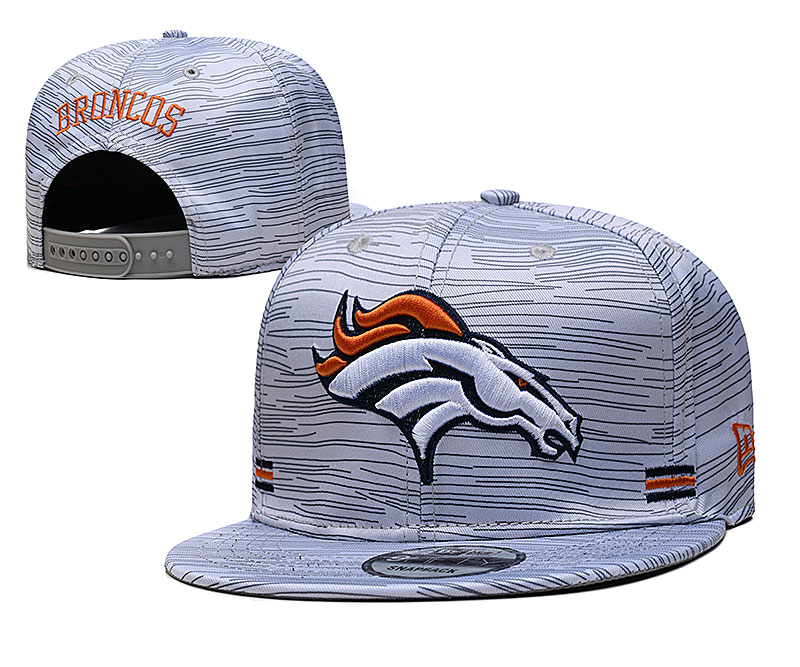 Broncos Team Logo New Era Gray 2020 NFL Sideline Adjustable Hat TX