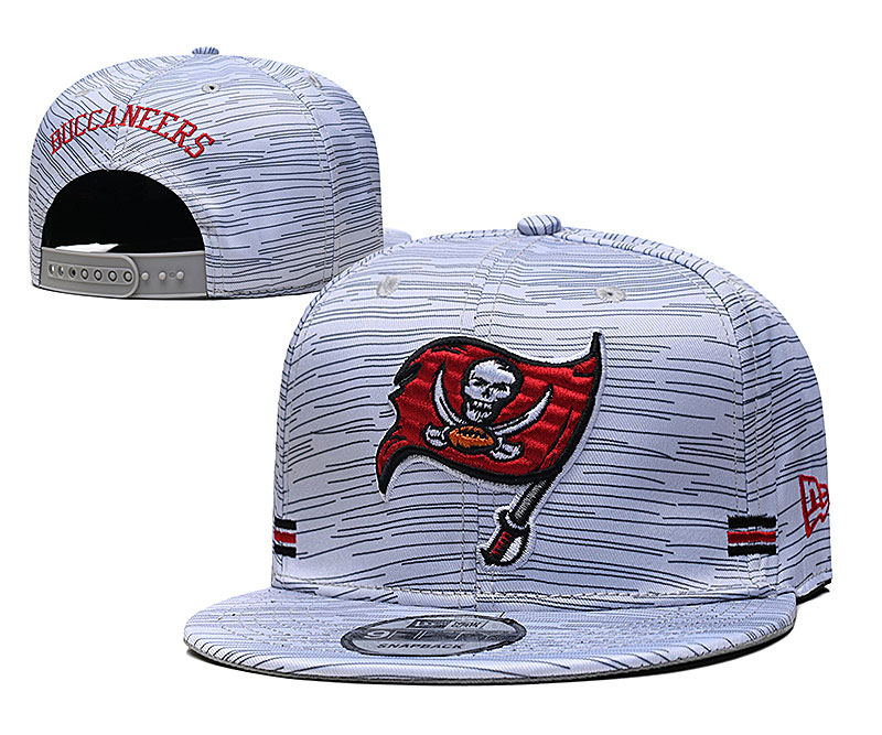 Buccaneers Team Logo New Era Gray 2020 NFL Sideline Adjustable Hat TX