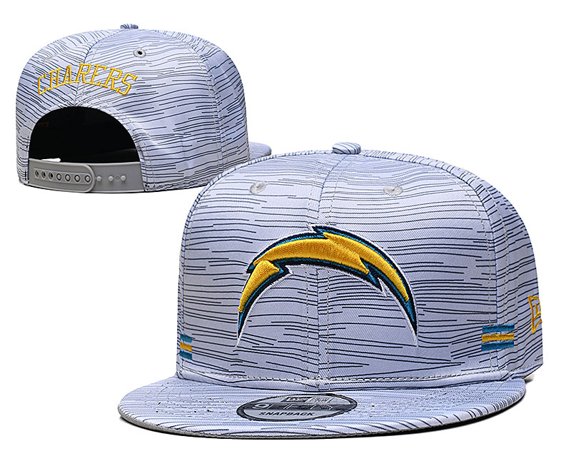 Chargers Team Logo New Era Gray 2020 NFL Sideline Adjustable Hat TX - Click Image to Close