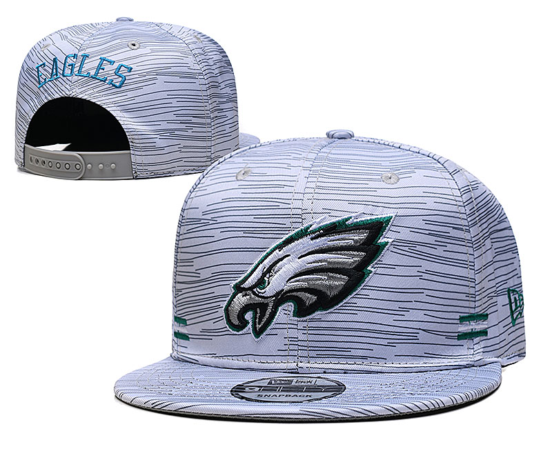 Eagles Team Logo New Era Gray 2020 NFL Sideline Adjustable Hat TX