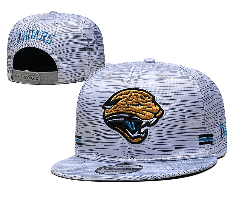 Jaguars Team Logo New Era Gray 2020 NFL Sideline Adjustable Hat TX