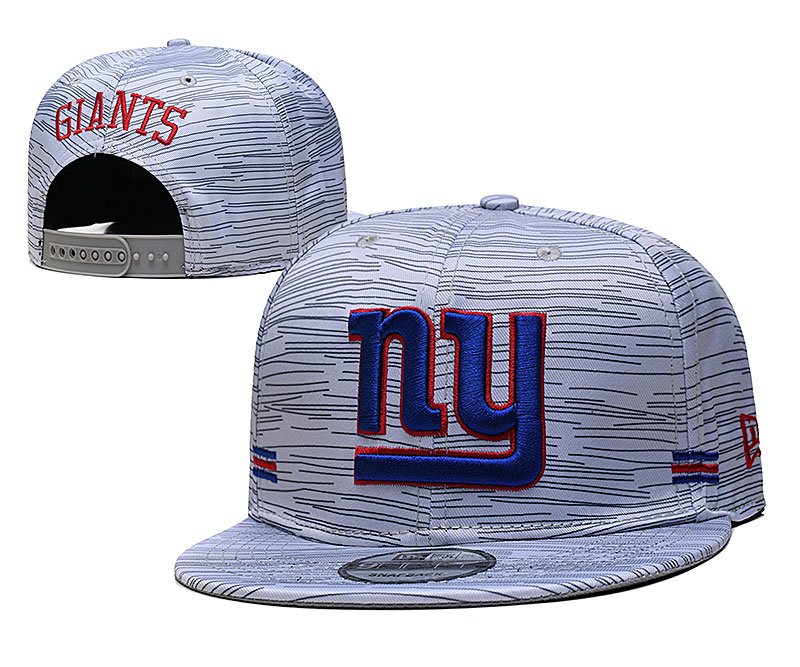 New York Giants Team Logo New Era Gray 2020 NFL Sideline Adjustable Hat TX