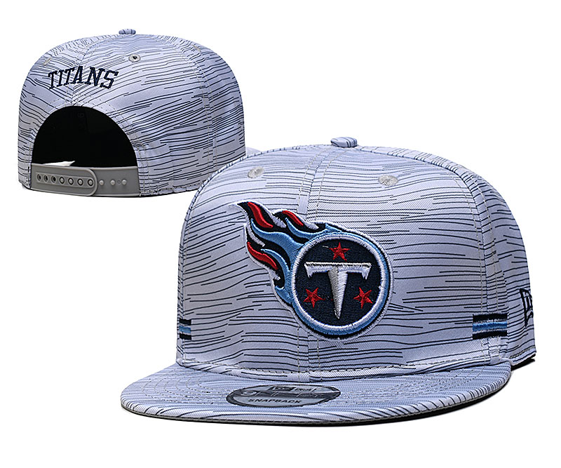 Titans Team Logo New Era Gray 2020 NFL Sideline Adjustable Hat TX