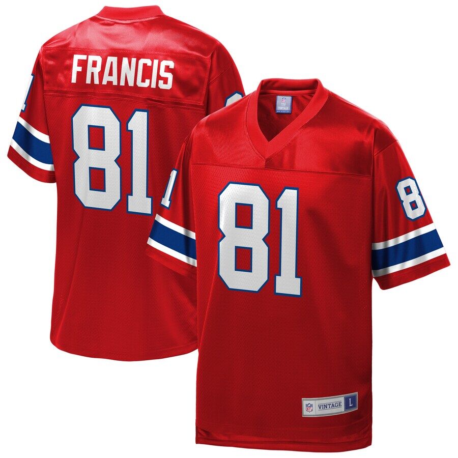 Patriots 81 Russ Francis Red Pro Line Primary Player Jersey
