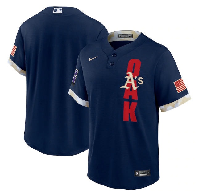 Athletics Blank Navy Nike 2021 MLB All-Star Cool Base Jersey