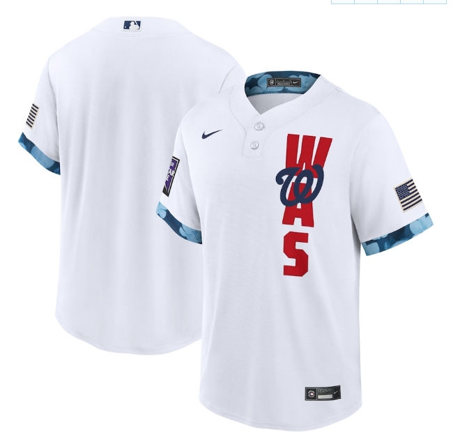 Nationals Blank White Nike 2021 MLB All-Star Cool Base Jersey