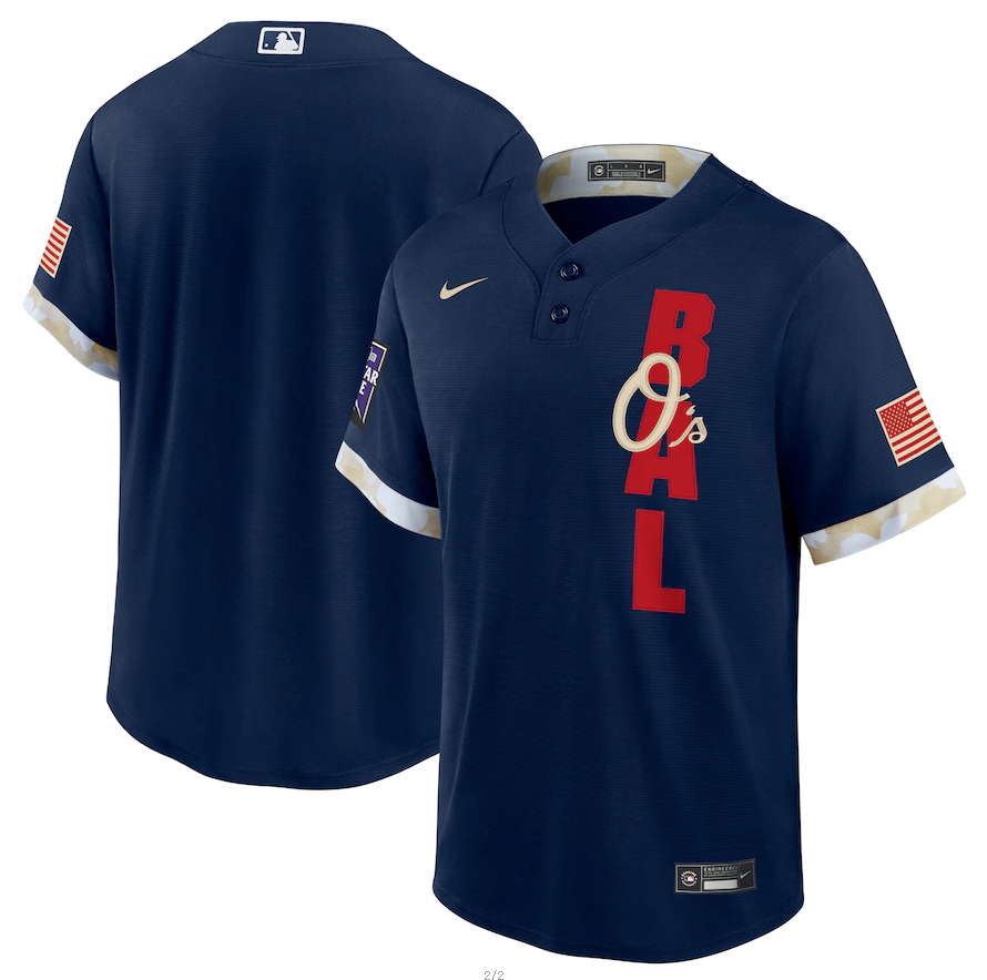 Orioles Blank Navy Nike 2021 MLB All-Star Cool Base Jersey