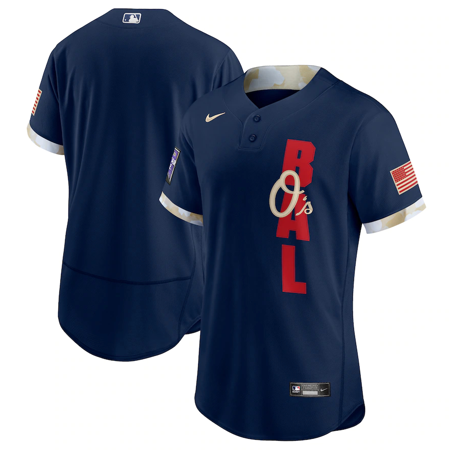 Orioles Blank Navy Nike 2021 MLB All-Star Flexbase Jersey
