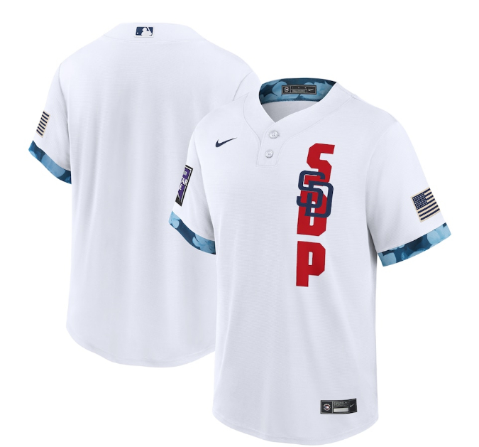 Padres Blank White Nike 2021 MLB All-Star Cool Base Jersey