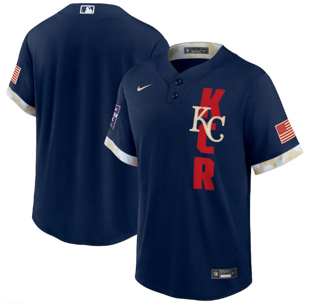 Royals Blank Navy Nike 2021 MLB All-Star Cool Base Jersey