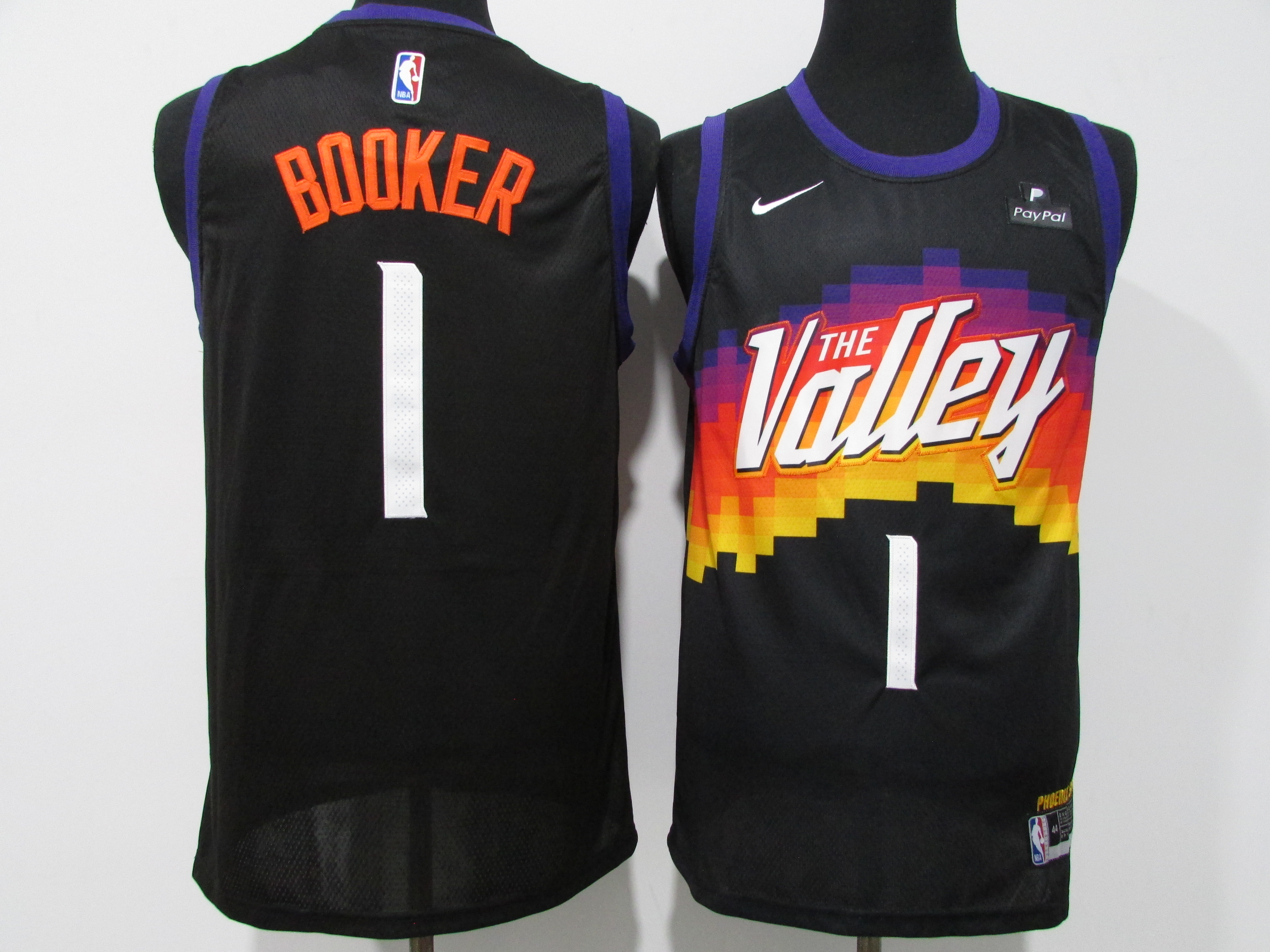 Suns 1 Devin Booker Black Nike 2020-21 City Edition Swingman jersey