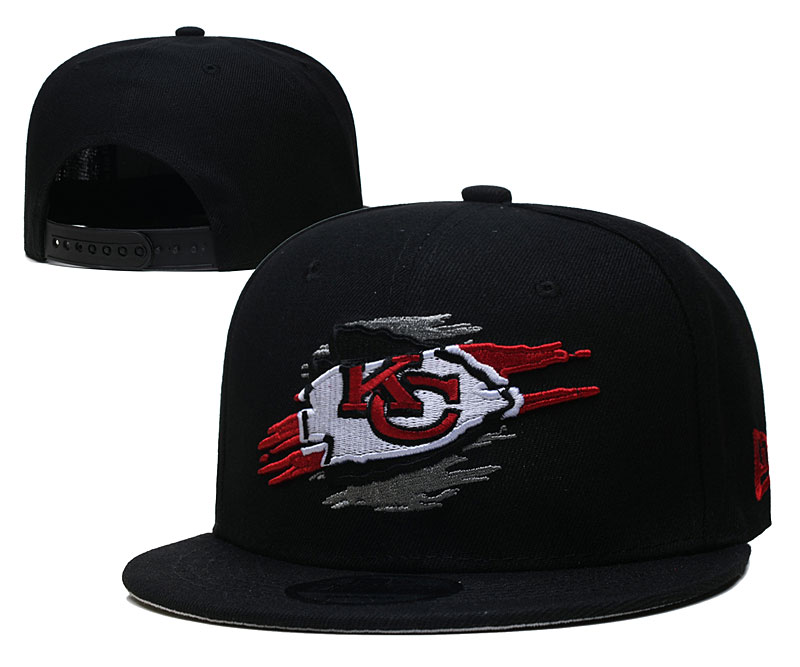 Chiefs Team Logo Black New Era Adjustable Hat YD