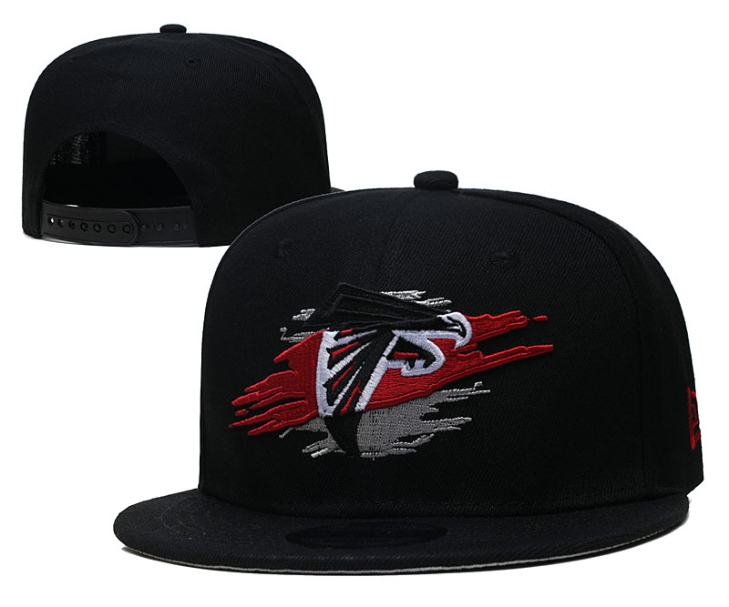 Falcons Team Logo Black New Era Adjustable Hat YD - Click Image to Close