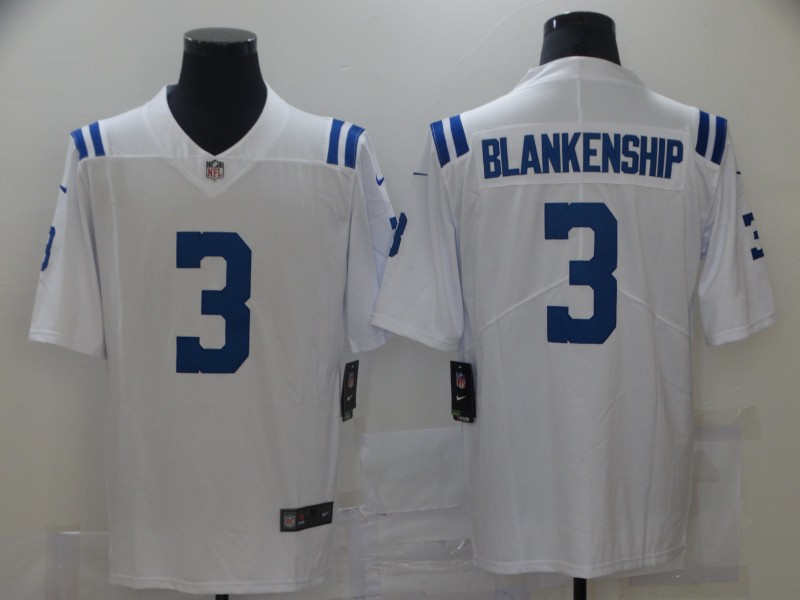 Nike Colts 3 Rodrigo Blankenship White Vapor Untouchable Limited Jersey - Click Image to Close