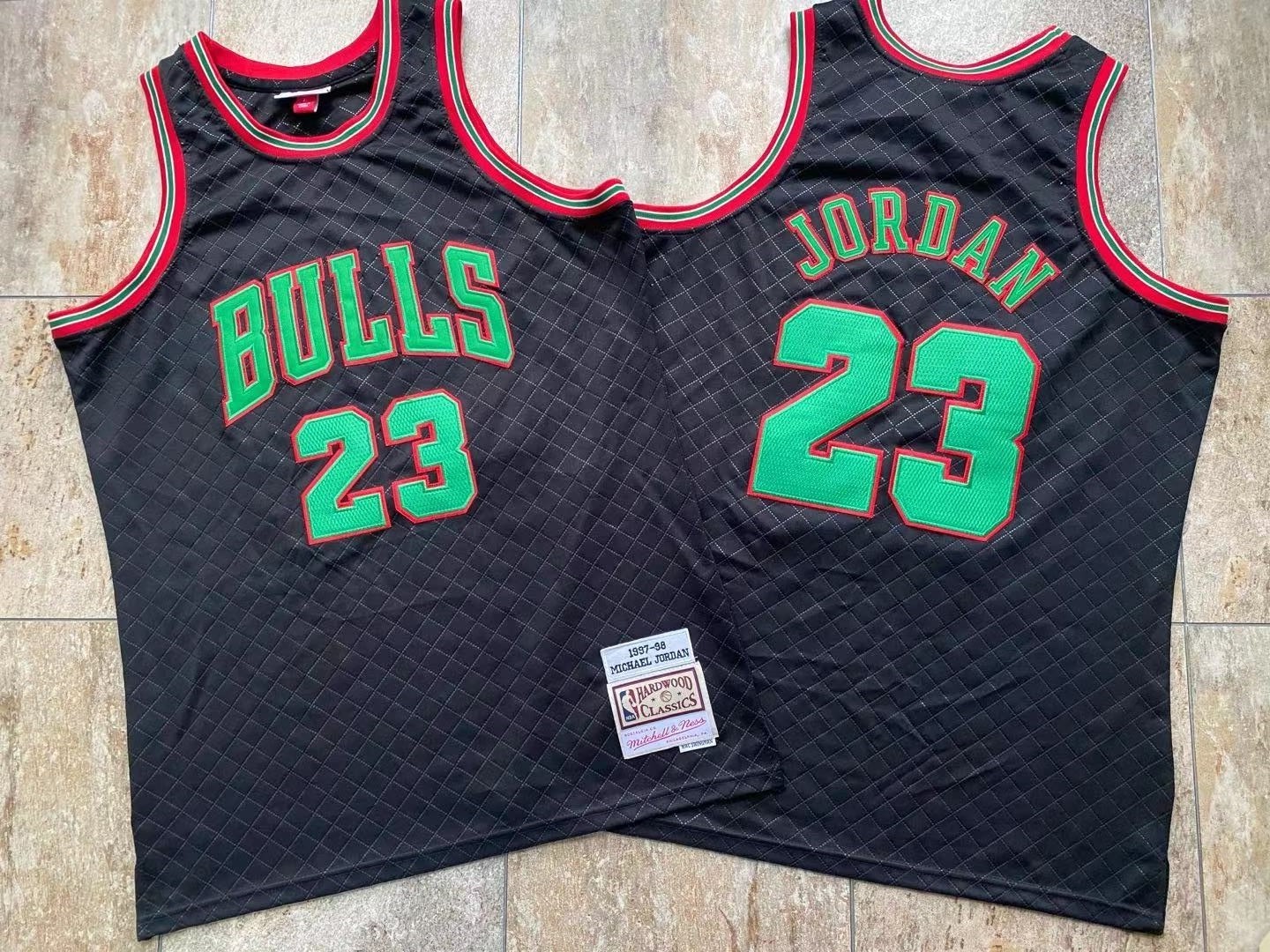 Bulls 23 Michael Jordan Black 1997-98 Hardwood Classics Jersey