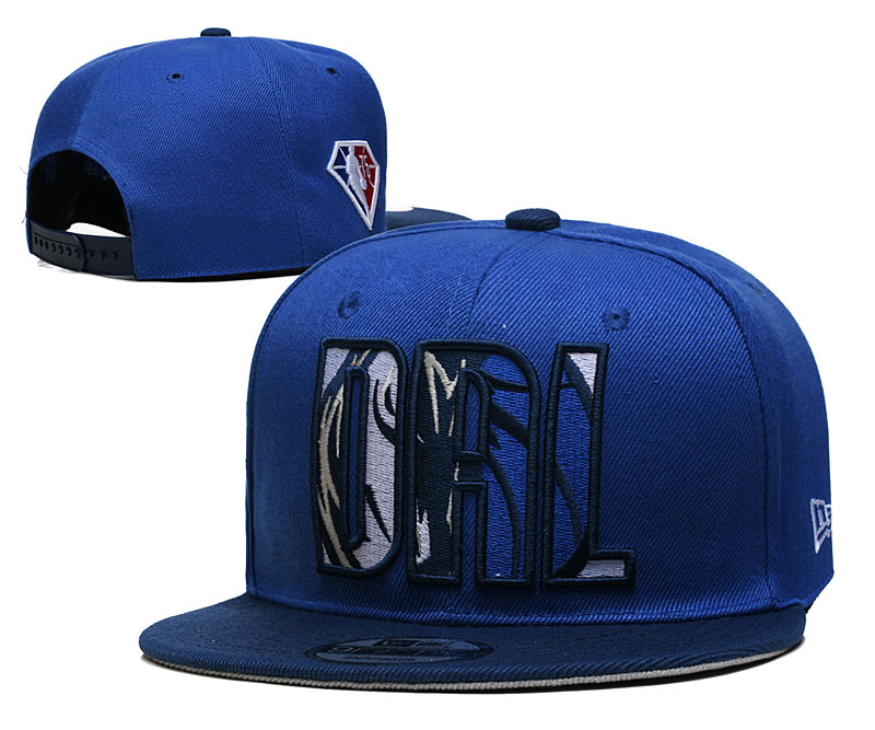 Mavericks Team Logo New Era Blue 2021 NBA Draft Adjustable Hat YD