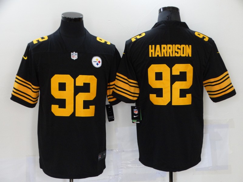 Nike Steelers 92 James Harrison Black Color Rush Limited Jersey