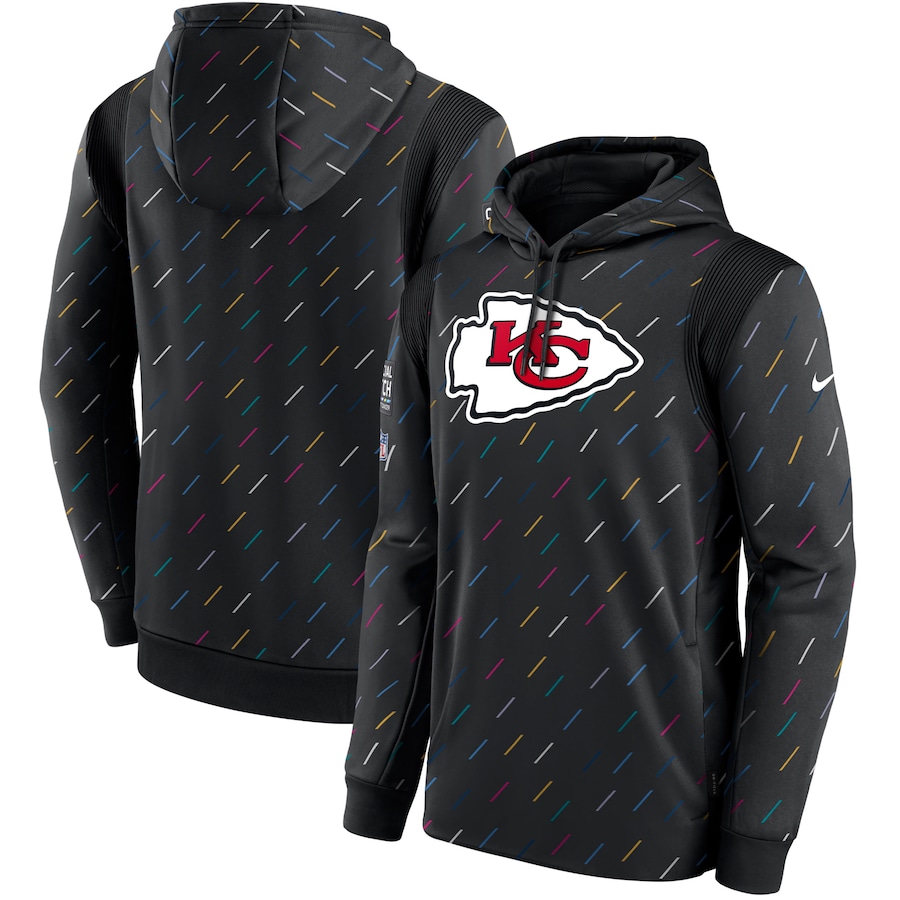Men's Kansas City Chiefs Nike Charcoal 2021 NFL Crucial Catch Therma Pullover Hoodie
