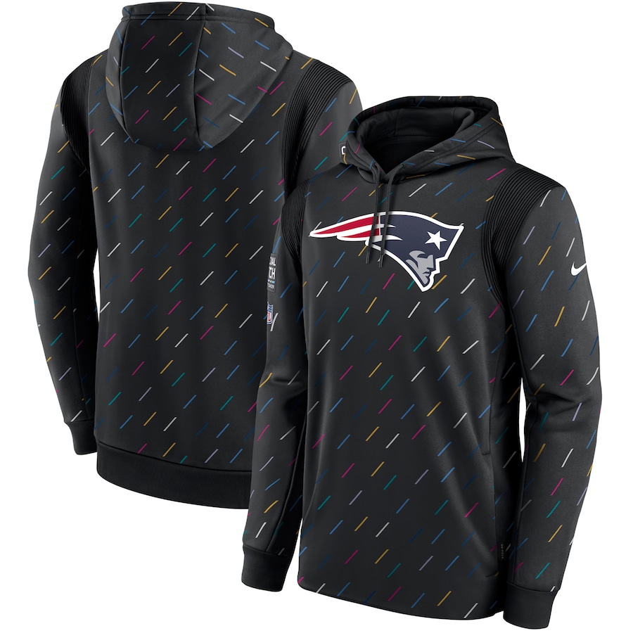 Men's New England Patriots Nike Charcoal 2021 NFL Crucial Catch Therma Pullover Hoodie