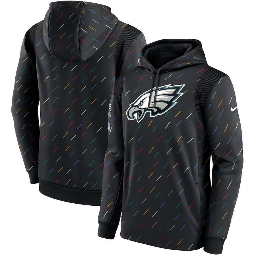 Men's Philadelphia Eagles Nike Charcoal 2021 NFL Crucial Catch Therma Pullover Hoodie