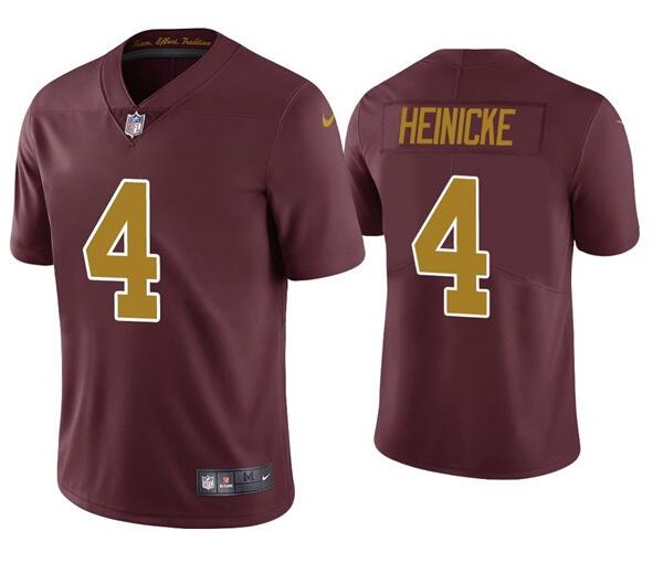 Nike Washington Football Team 4 Taylor Heinicke Red Color Rush Limited Jersey - Click Image to Close