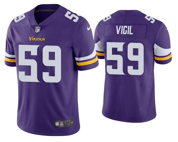 Nike Vikings 59 Nick Vigil Purple Vapor Untouchable Limited Jersey