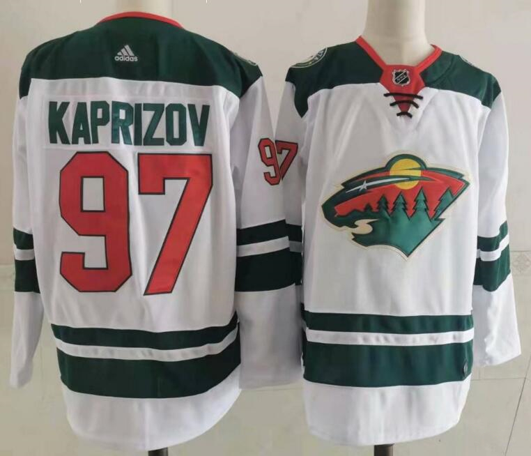 Wild 97 Kirill Kaprizov White Adidas Jersey