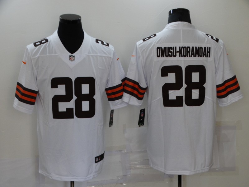 Nike Browns 28 Jeremiah Owusu Koramoah White Vapor Untouchable Limited Jersey Nike Browns 28 Jeremiah Owusu Koramoah White Vapor Untouchable Limited Jersey