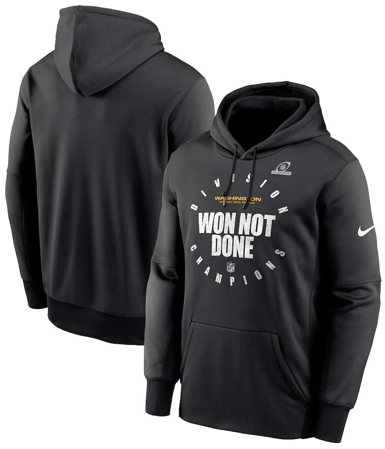 Men's Washington Football Team Nike Black 2020 NFC East Division Champions Trophy Collection Pullover Hoodie