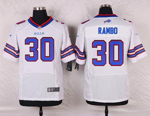 Nike Bills 30 Bacarri Rambo White Elite Jersey