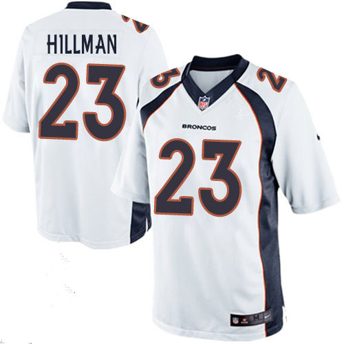 Nike Broncos 23 Ronnie Hillman White Elite Jersey