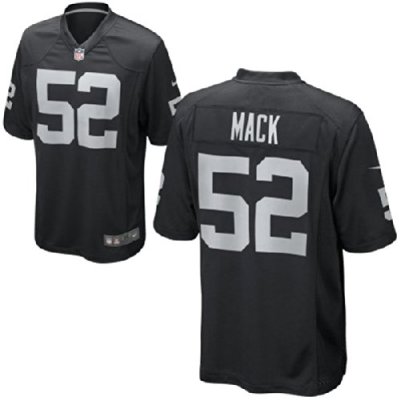 Nike Raiders 52 Khalil Mack Black Game Jersey