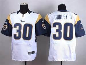 Nike Rams 30 Todd Gurley II White Elite Jersey - Click Image to Close