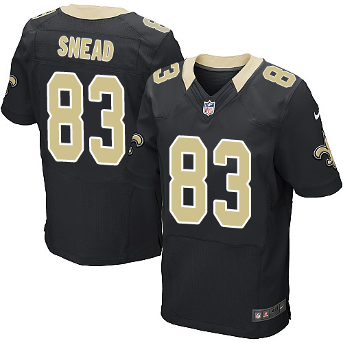 Nike Saints 83 Willie Snead Black Elite Jersey